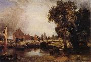 John Constable Dedham Lock and Mill oil painting artist